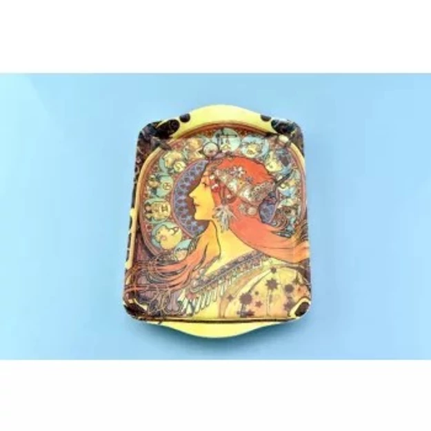 Uzsonnás tálca 21x14,3x2cm Mucha zodiak