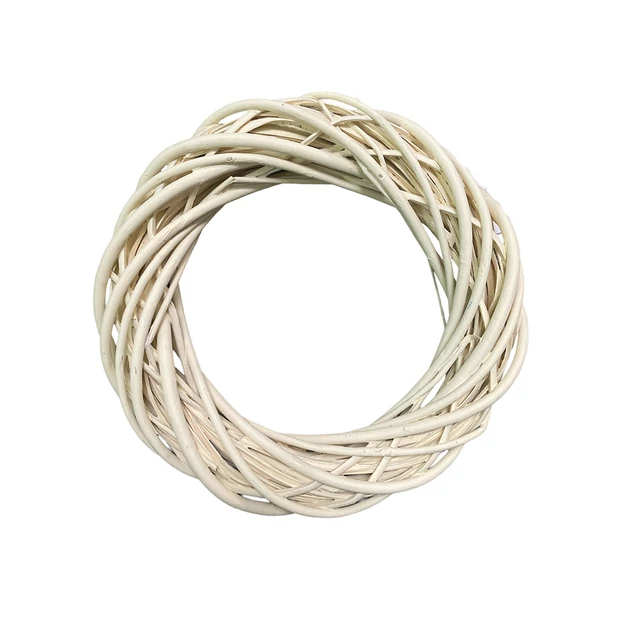 Vessző koszorú krém 25cm
