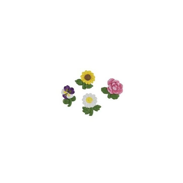 Virág öntapadós 3,2x2,9 színes 12db/cs
