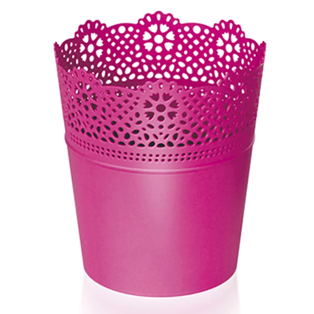 Virágcserép 160 mm Fukszia LACE Prosperplast