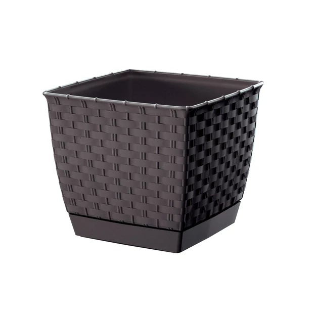 Virágcserép 165 mm Sötét barna RATOLLA square Prosperplast