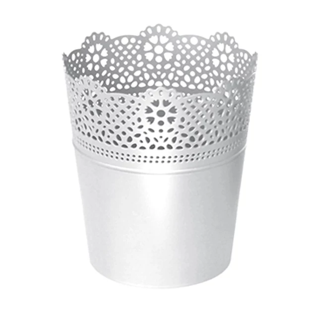 Virágcserép 180 mm Fehér LACE Prosperplast