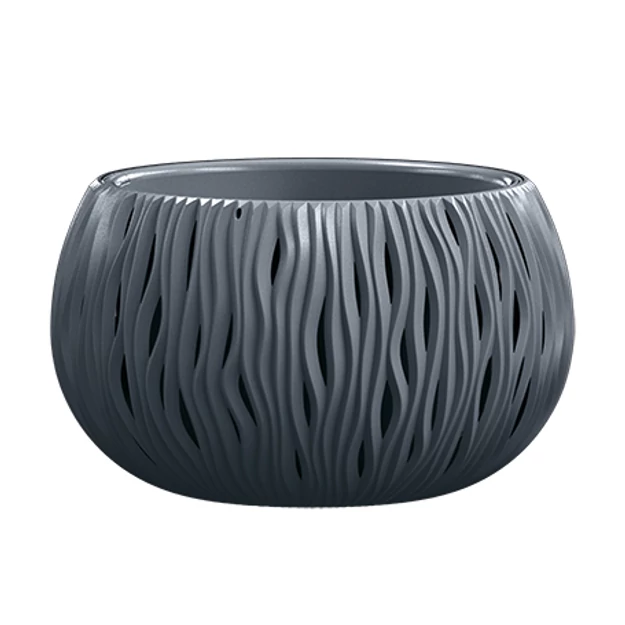 Virágcserép 370 mm Antracit BOWL SANDY Prosperplast
