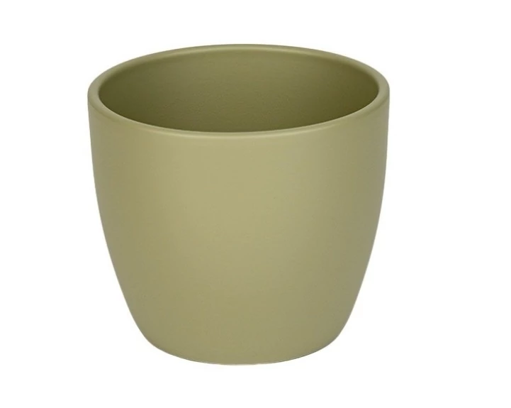 Base kerámia kaspó matt - kheki 13cm