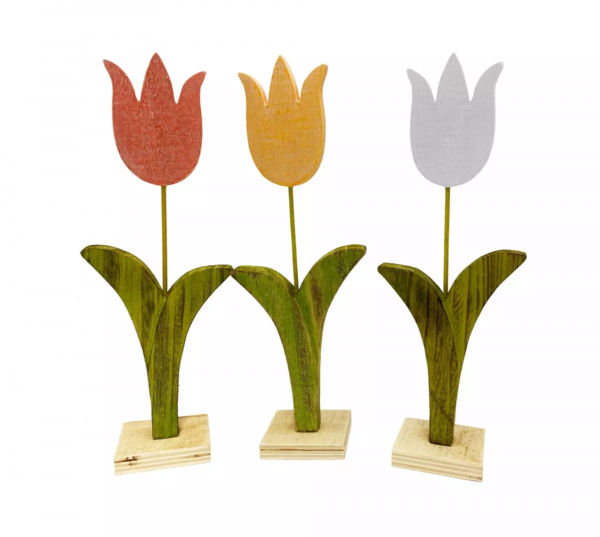 Fa tulipán  talpon 3 féle 34x17cm