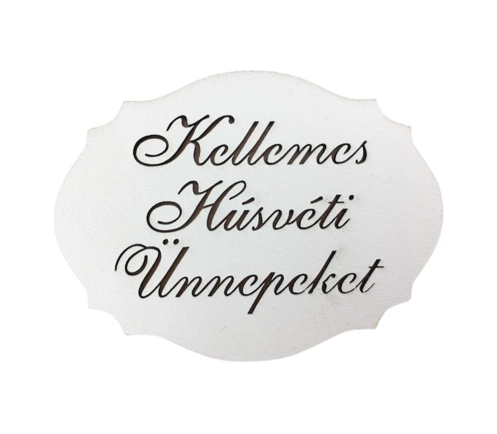 Natúr fa -Kellemes húsvéti ünnepeket kisérő tábla 7,5x10cm