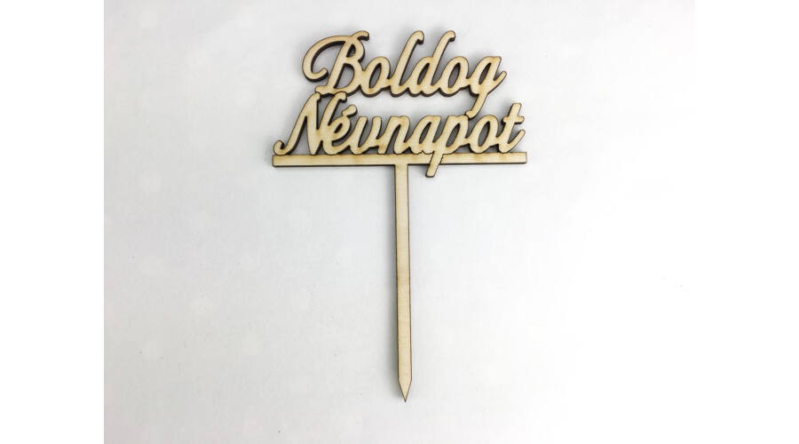 Beszúrós boldog névnapot tábla 8,6cm