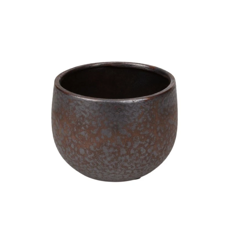 Bronze kerámia kaspó 13x9,5cm