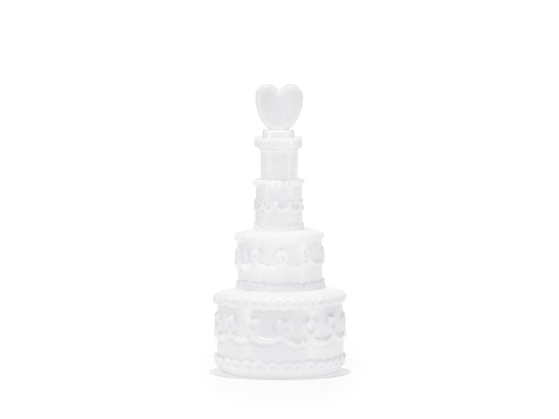 Esküvői buborékfújó tortás fehér /db