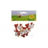 Gomba figura 8 db-os piros  - mini