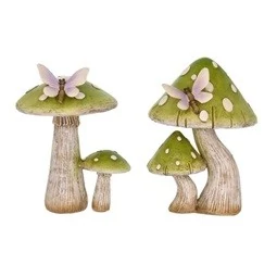 Gomba szitakötővel 10,5x10,5x16cm zöld  2 féle választható