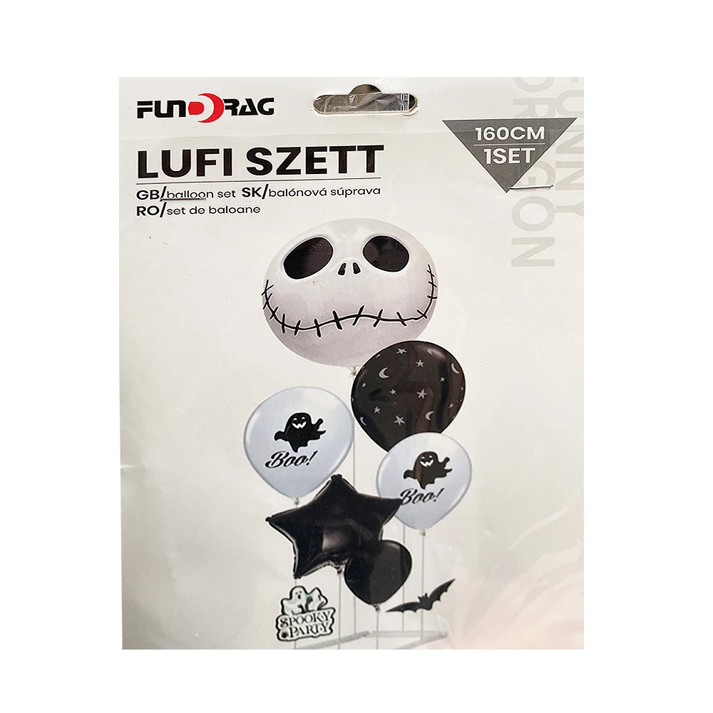 Halloween lufiszett koponyás 160cm