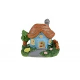 Mini ház figura kerttel, kék 5,5x4,5x4,7 cm - mini