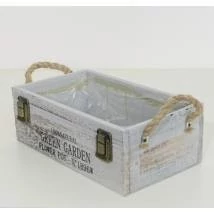 Kaspó bőrönd  kötélfülű 22x10x8cm