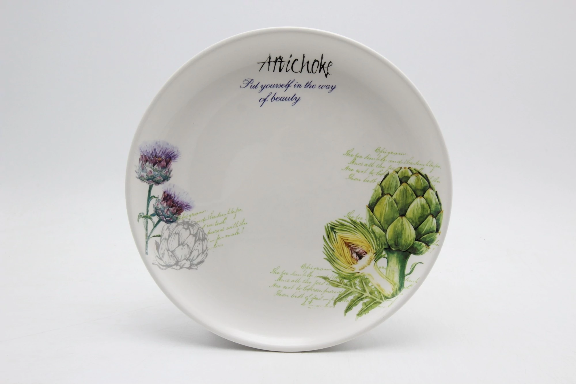Kerámia tányér 25cm  articsóka
