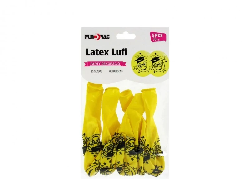Latex lufi ballagás 30cm 5db