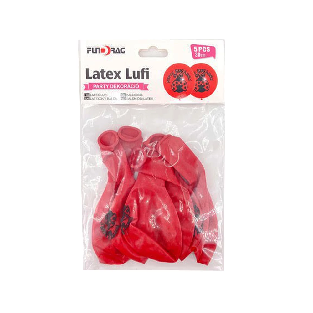 Latex lufi katicás 5db 30cm