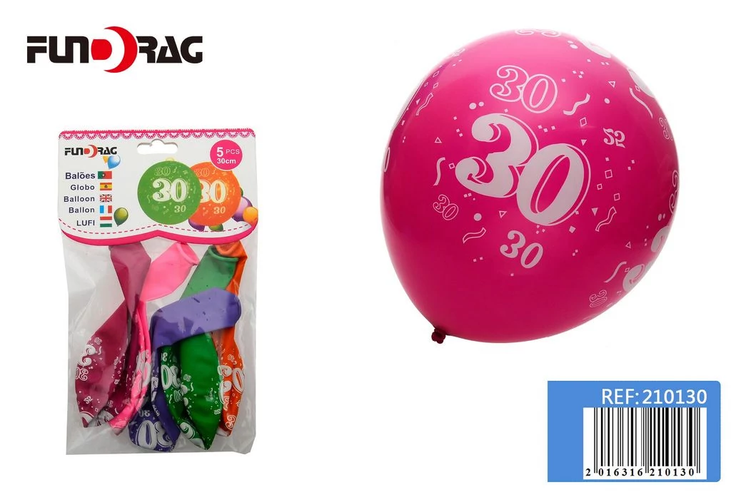 Lufi latex 5db 30cm vegyes színű 30-as