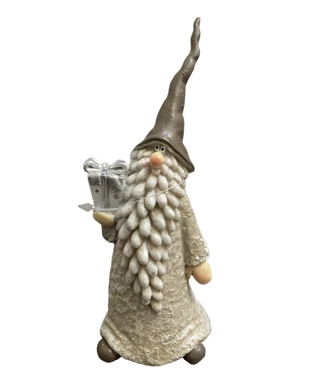 Mikulás figura 6x5x16cm szürke 2 féle