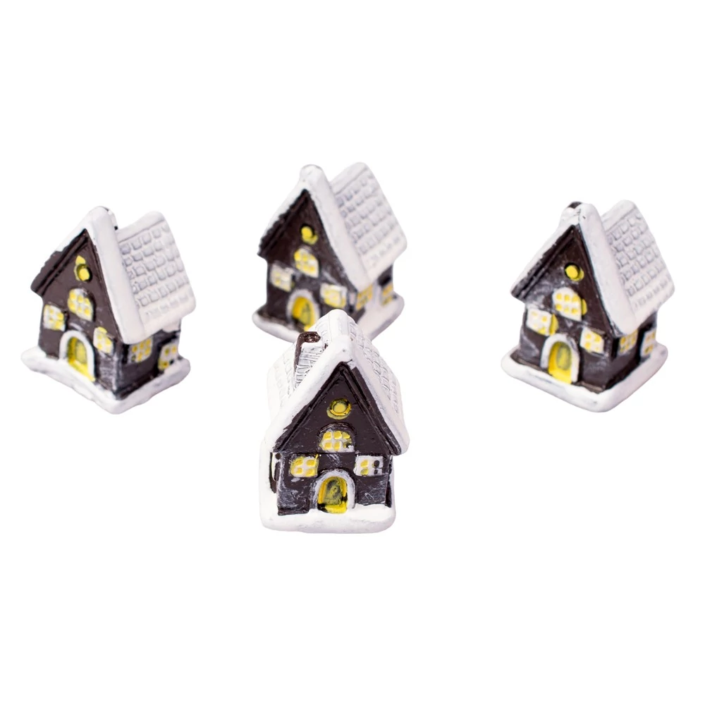 Öntapadós házikó dekoráci 4,4 x 3,4cm 4db/cs - fekete