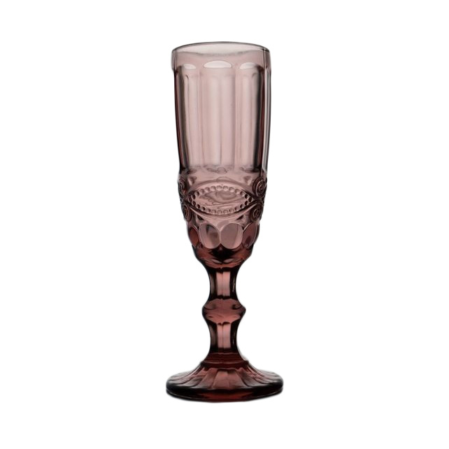 Pezsgős pohár 170ml anyagában mintás rózsaszín