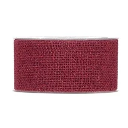 Szalag juta 7,5cm x 20m bordó