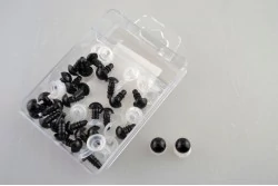 Szem biztonsági fekete 8mm 28db/cs