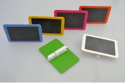 Tábla kicsi csipeszes szögletes vegyes színek 6,8x4,8cm 6db/cs