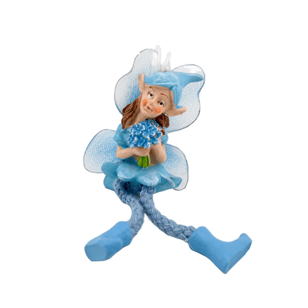 Tündér figura 6,2cm lógólábú  csokros kék
