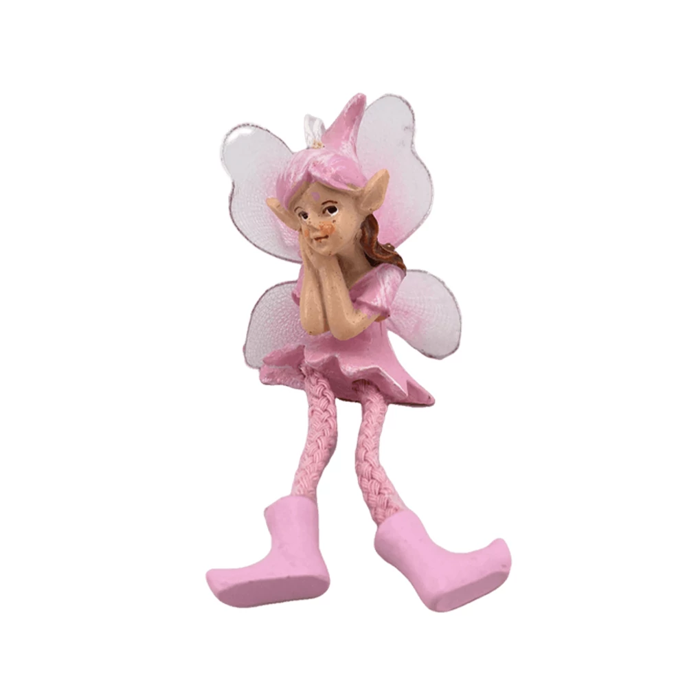 Tündér figura 6,2cm lógólábú  rózsaszín