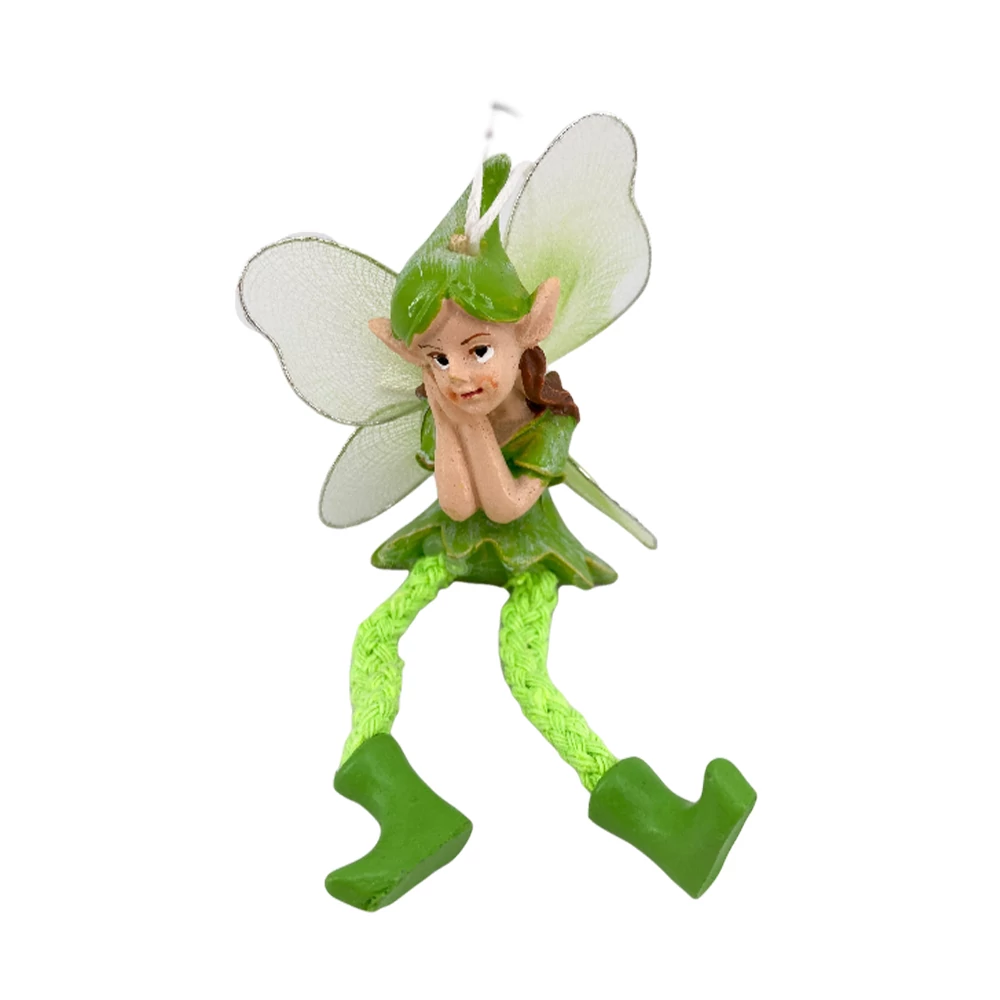 Tündér figura 6,2cm lógólábú  zöld
