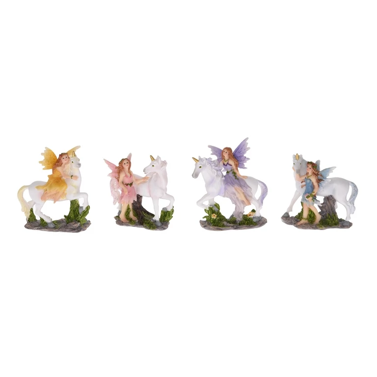 Tündér unikorssal poly 7,6x4,2x8 cm színes 4 féle