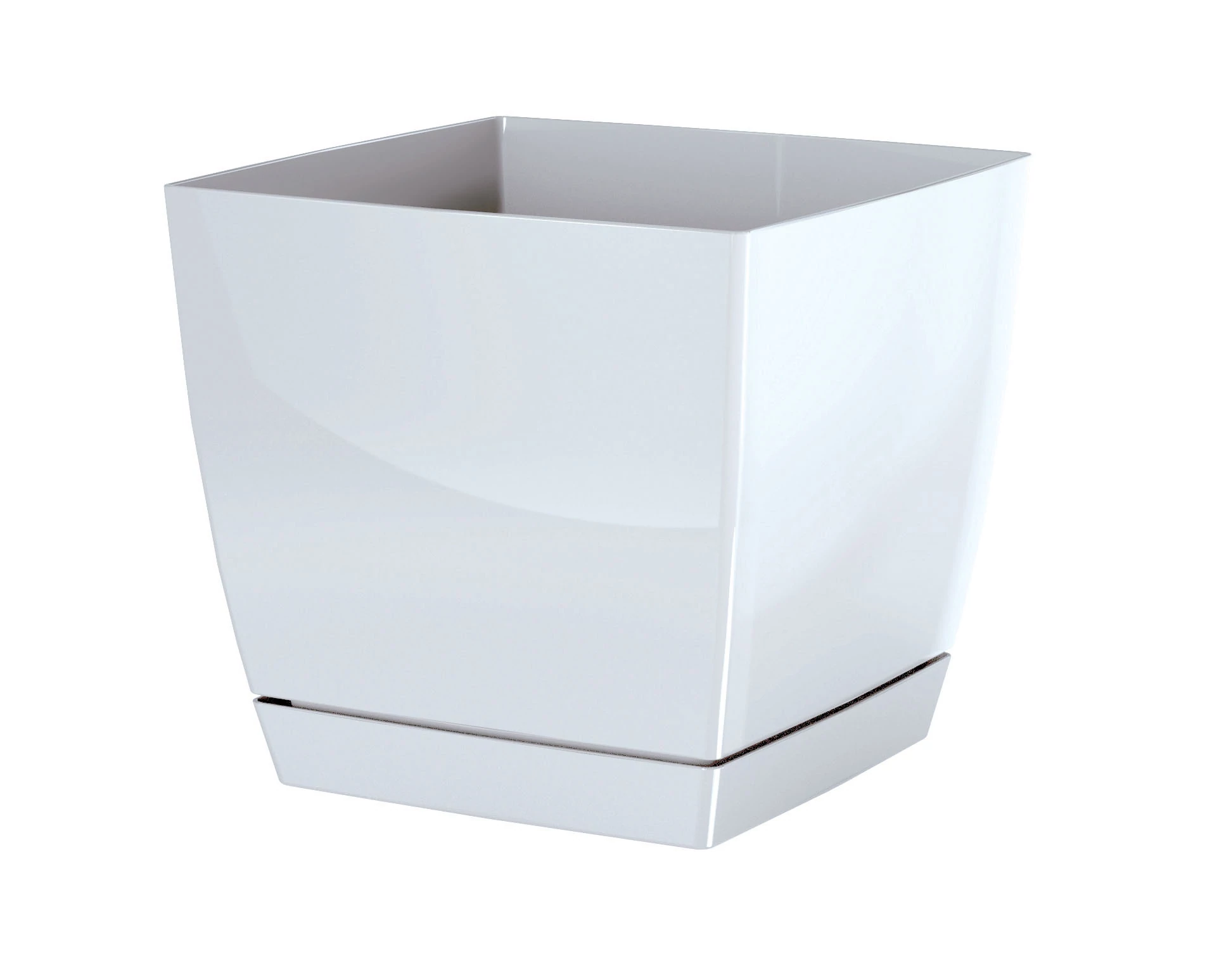 Virágcserép 120x120x110 mm Fehér COUBI Prosperplast