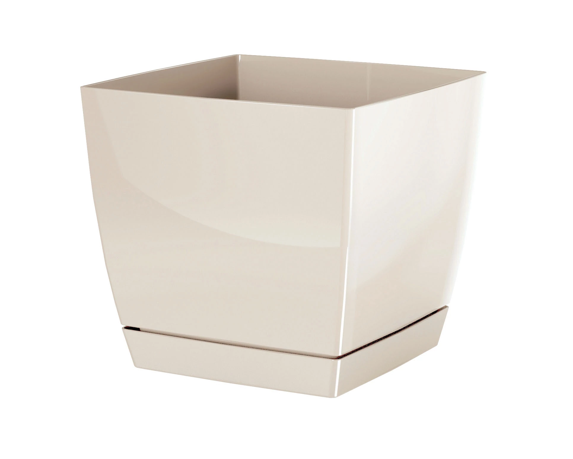 Virágcserép 135x135x124 mm Krém COUBI Prosperplast