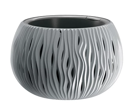 Virágcserép 144 x 110 mm Kőszürke BOWL SANDY Prosperplast