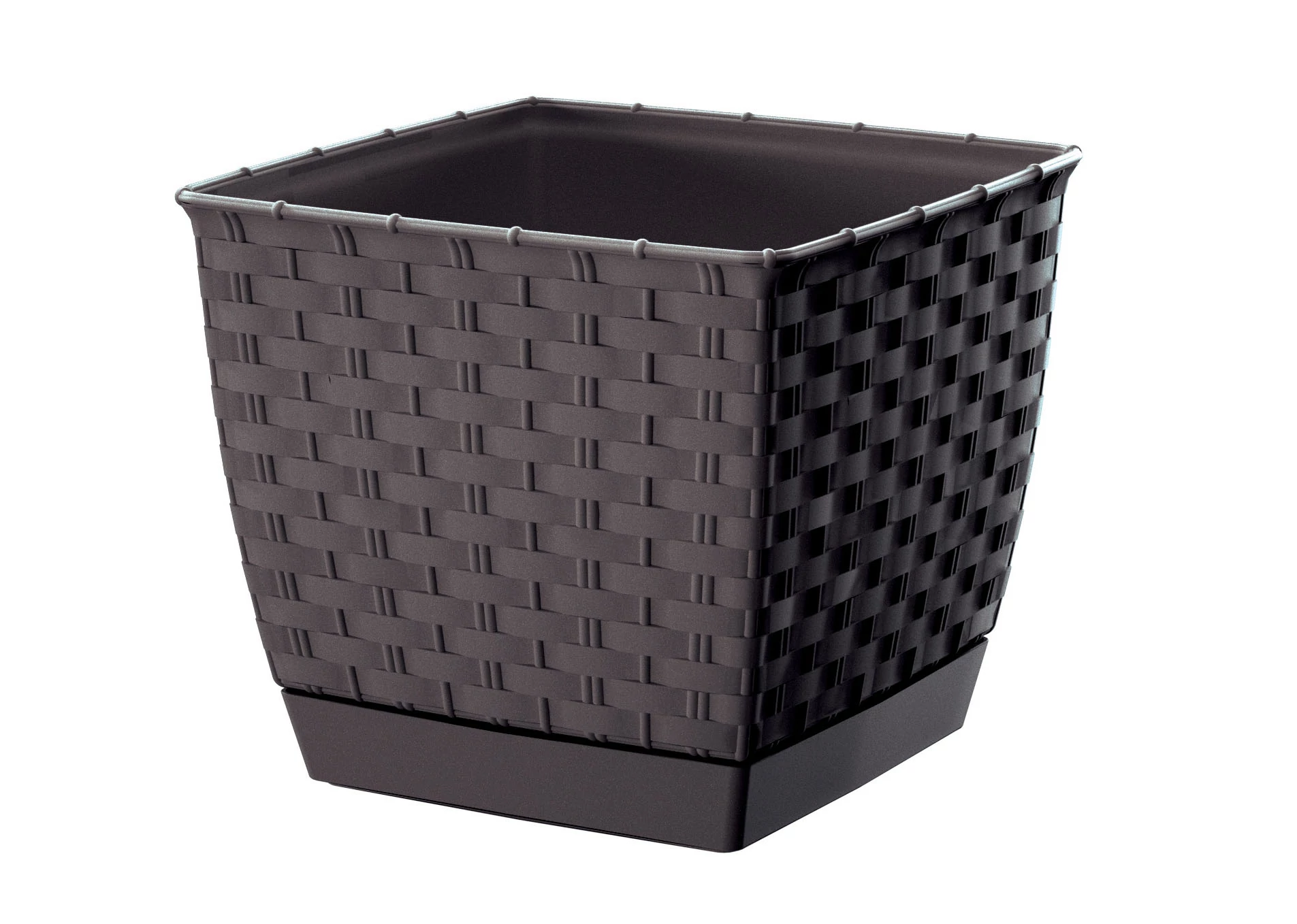 Virágcserép 165 x 142 mm Sötét barna RATOLLA square Prosperplast