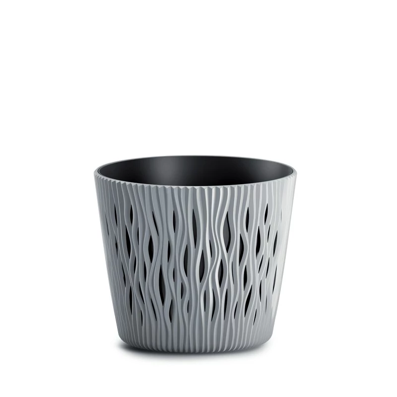 Virágcserép 189 x 165 mm Kőszürke SANDY ROUND Prosperplast
