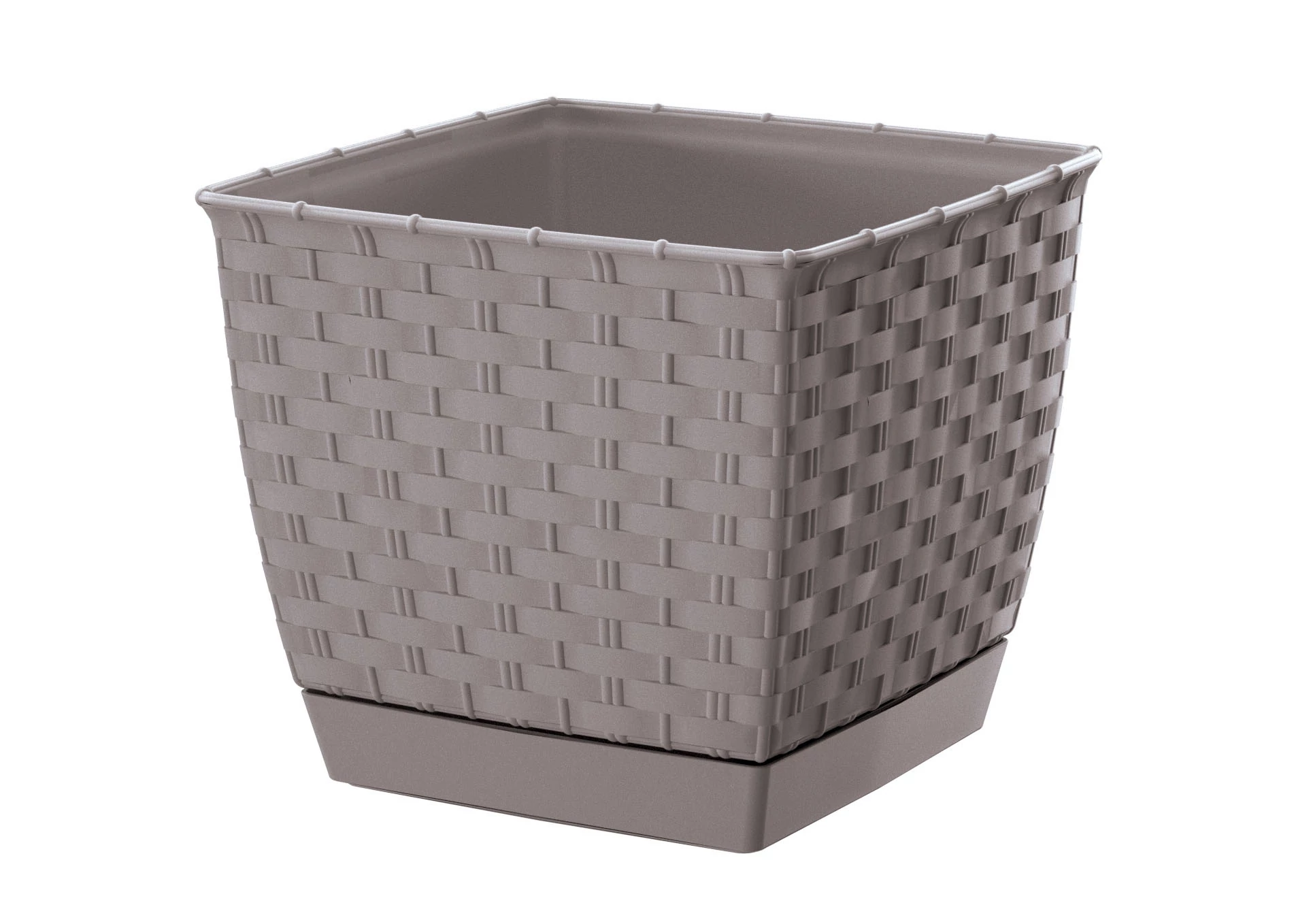 Virágcserép 190 x 159 mm Mokka RATOLLA square Prosperplast