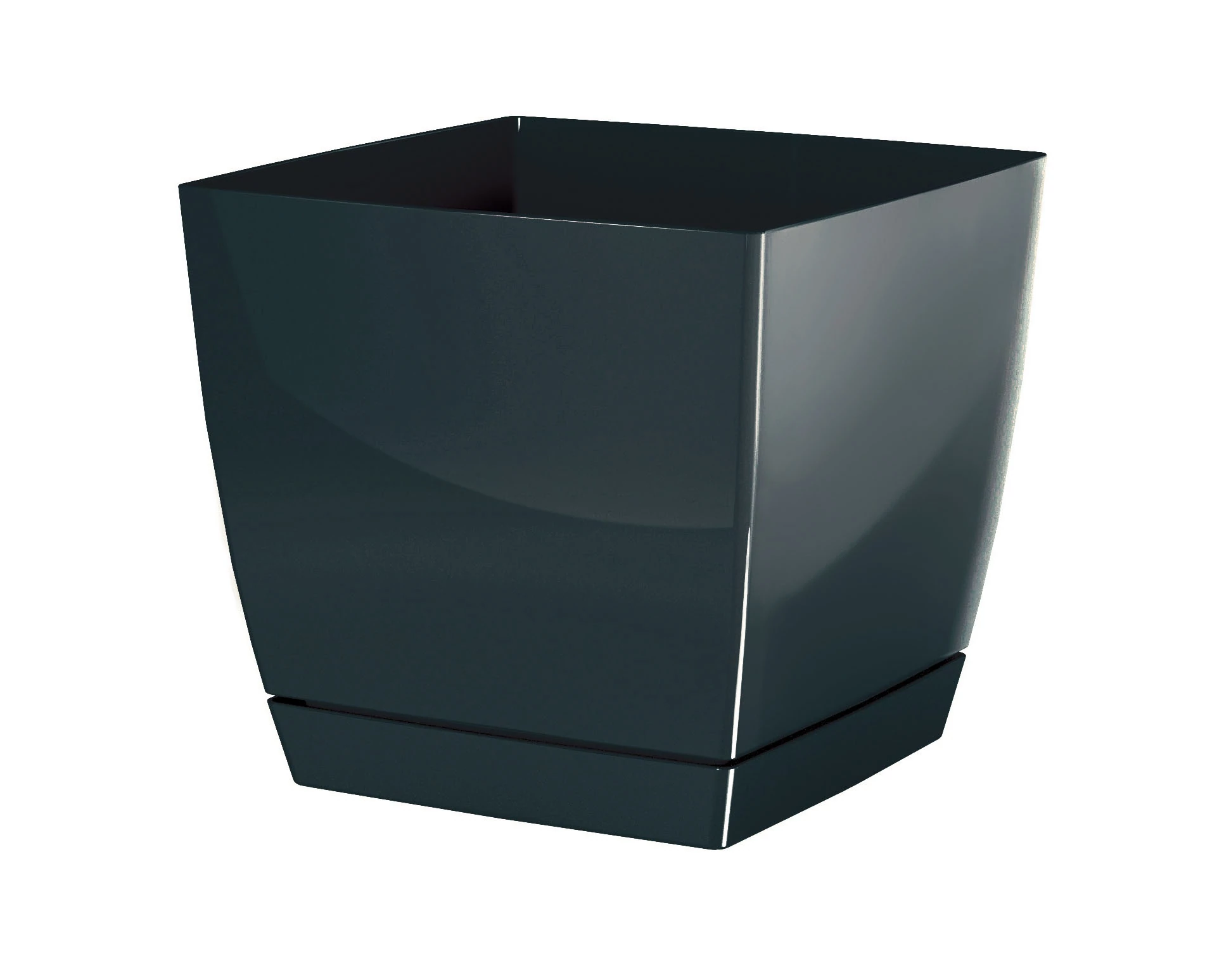 Virágcserép 210x210x192 mm Grafit COUBI Prosperplast