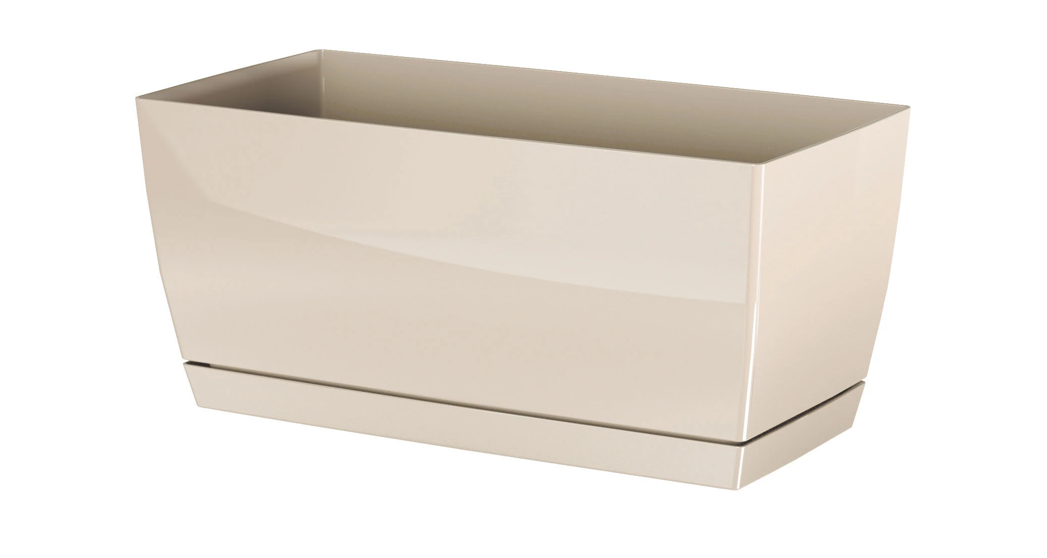 Virágcserép 240x120x110 mm Krém Ültevényes COUBI Prosperplast